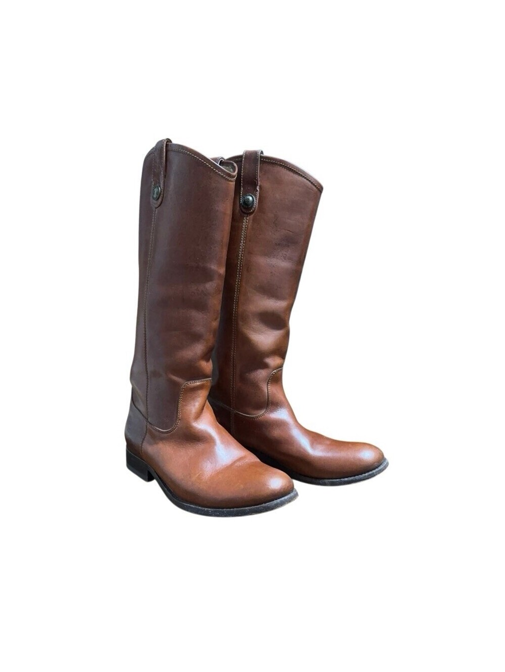 Frye Melissa Button 77167 Brown Leather Knee High Riding Boots Size 9 B Read - Picture 6 of 9